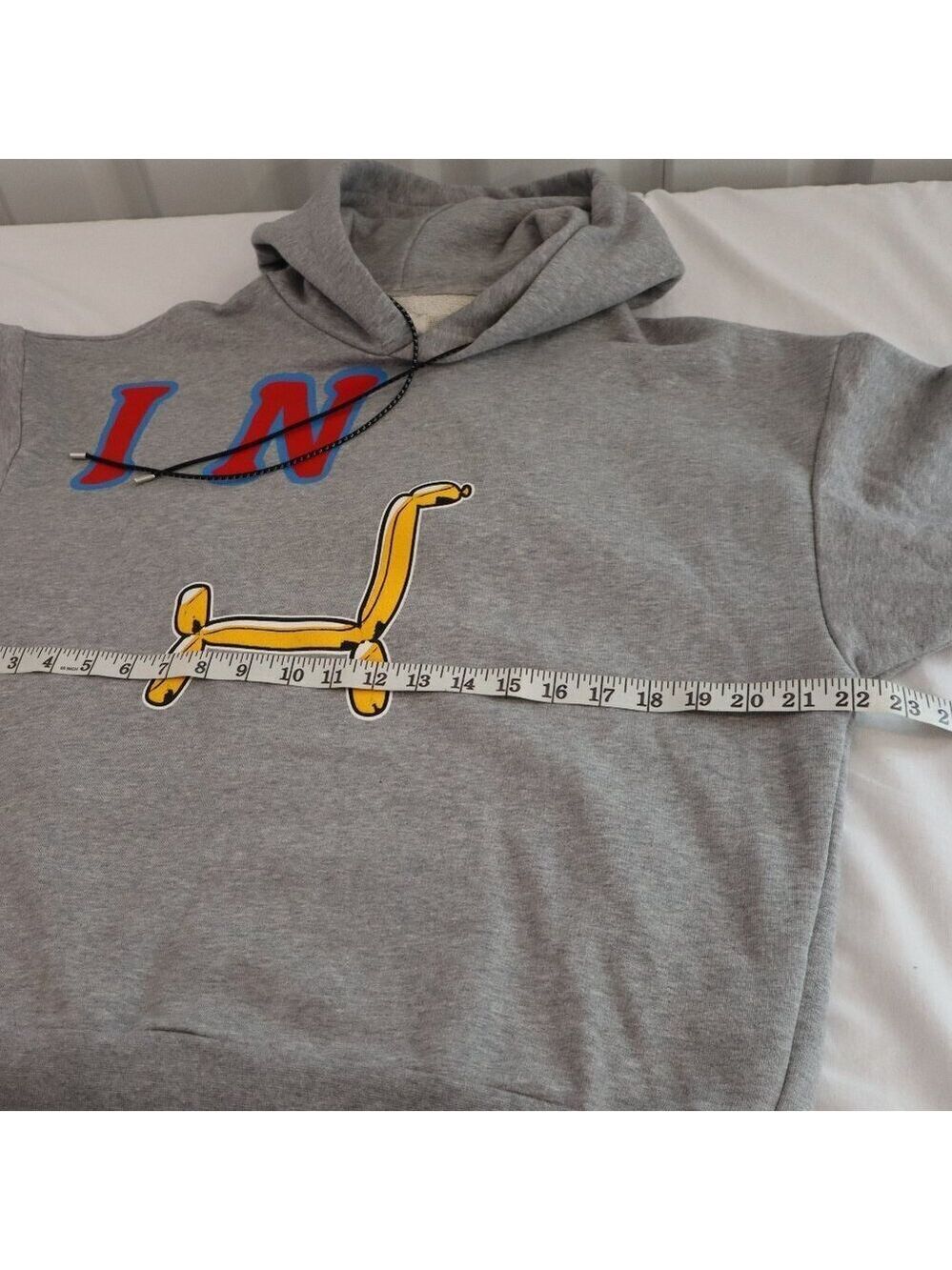 Kirin Peggy Gou Womens Gray Hoodie with Spellout and Balloon Animal Size S NWT - Picture 8 of 9